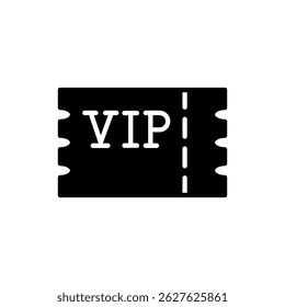 vip ticket solid icon vector design good for web or mobile app