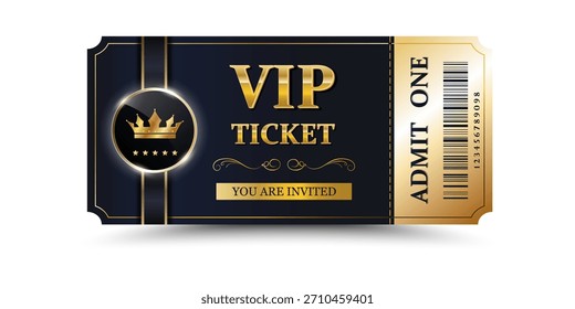 Vip Ticket whith Golden Crown