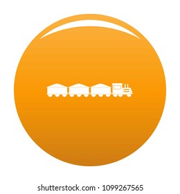 VIP train icon. Simple illustration of VIP train vector icon for any design orange