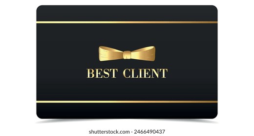 Vip. Vector black banner with gold vip text. Vector illustration.Vip and black background. Luxury gift card. Certificate with gold text.Golden VIP. Luxury template design. Vector black banner