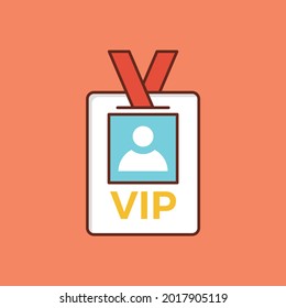 VIP vector flat color icon