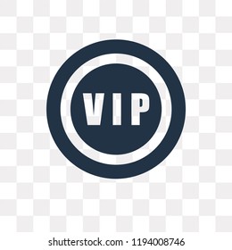 Vip vector icon isolated on transparent background, Vip transparency concept can be used web and mobile