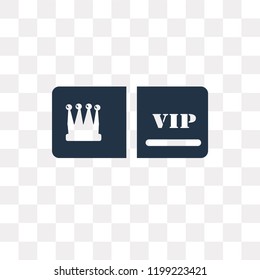 Vip vector icon isolated on transparent background, Vip transparency concept can be used web and mobile