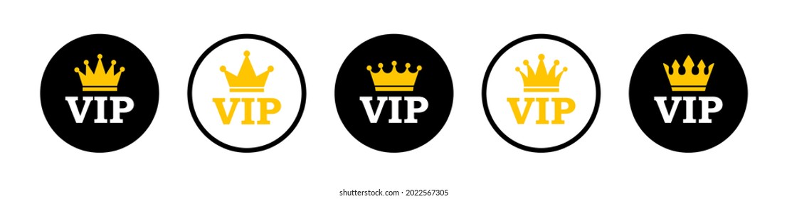 ilustración vectorial de conjunto de iconos VIP