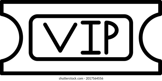 Diseño de iconos de línea de vector Vip
