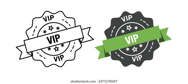 Conjunto de símbolos de marca de vector VIP
