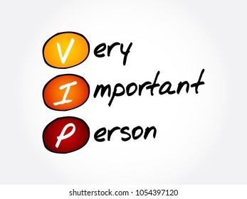 VIP - Very Important Person acronym, concept background