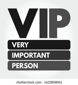 VIP - Very Important Person acronym, concept background