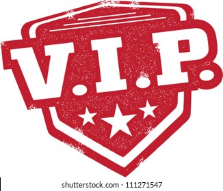 VIP Very Important Person Badge Stamp