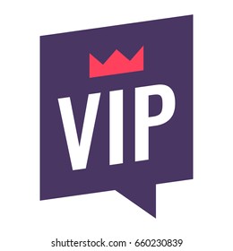 Vip or Very Important Person. Flat vector illustration on white background.