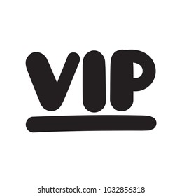 Vip or very important person. Vector icon, badge illustration on white background.