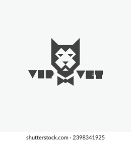 Vip vet logo design template. Vector illustration.
