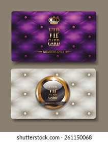 VIP vintage empire style cards  with leather texture