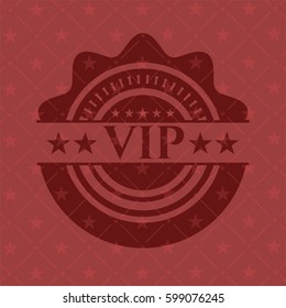 VIP vintage red emblem