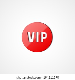 VIP web icon on white background