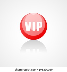 VIP web icon on white background