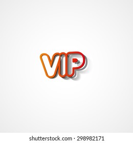 VIP web icon on white background