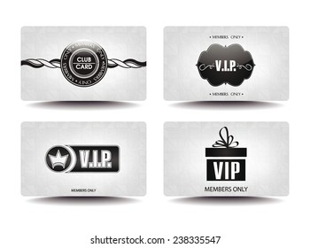 VIP WHITE CARDS WITH GEOMETRIC DESIGN TEXTURE