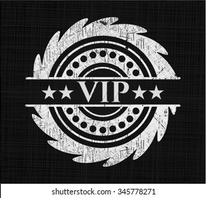 VIP escrito con textura de pizarra