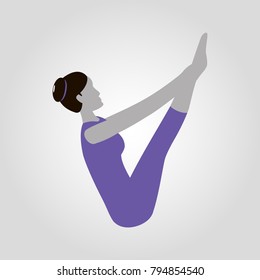 viparita karani yoga pose isolated flat vector icon