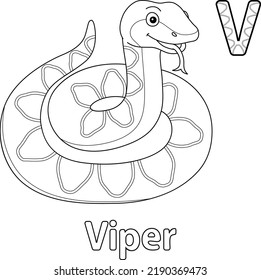 Viper Alphabet ABC Coloring Page V