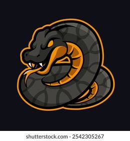 viper angry mascot logo gaming vector illustration