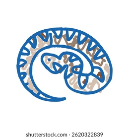 viper animal snake doodle icon sketch vector. viper animal snake sign. isolated symbol illustration