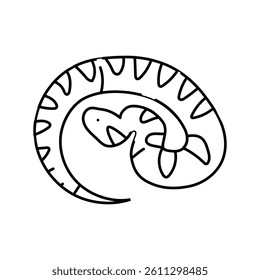 viper animal snake line icon vector. viper animal snake sign. isolated contour symbol black illustration