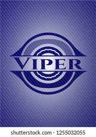 Viper badge with jean texture