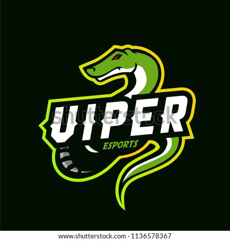 viper esport logo template stock vector royalty free 1136578367