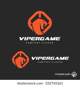 Viper Game Snake Logo Design Template