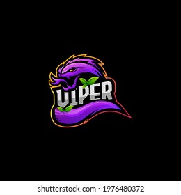 viper gaming logo design vector premium