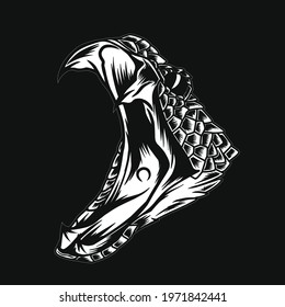 Viper Head Illustration ,can be used for mascot, logo, apparel and more.Editable Design