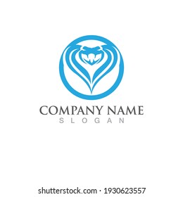 Viper head logo and symbol vector icon