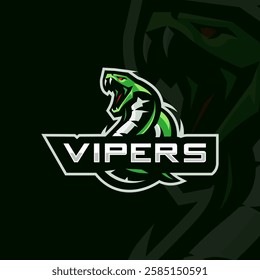 Viper logo design for team sports esport gaming