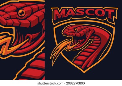  Viper Mascot Badge, this design can be used as a mascot for a sports team, or as a t-shirt print