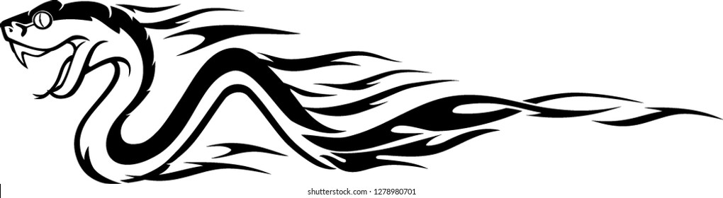 Viper Snake Abstract Flame