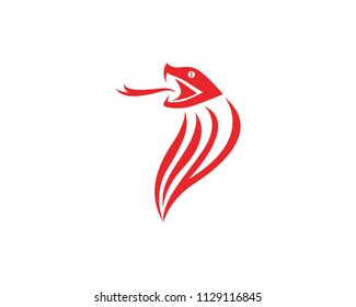 Viper snake Cobra logo template design in a triangle. Vector illustration.
