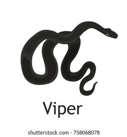 Viper snake color flat icon