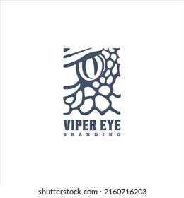 Viper Snake Eye Logo Design Vector Image