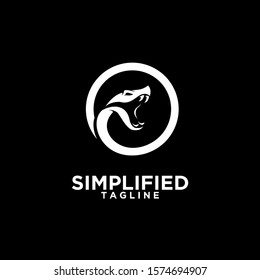 Viper Snake Head Black Logo Icon Design