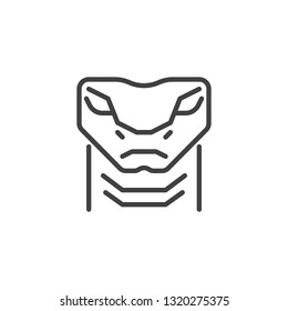 Viper snake head line icon. linear style sign for mobile concept and web design.  