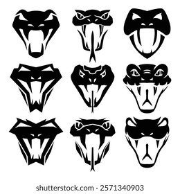 Viper Snake Head Logo Vector Illustration