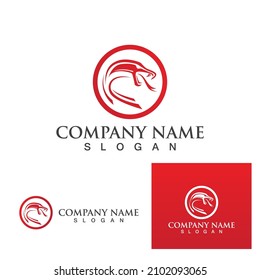 icono de serpiente de peligro de diseño del logotipo de serpiente de víbora. símbolo de víbora