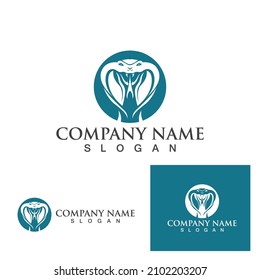 VIP-Schlange Logo Design Element Gefahr Schlange Ikone. Viper-Symbol