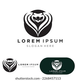 VIP-Schlange Logo Design Element Gefahr Schlange Ikone. Viper-Symbol