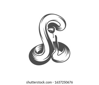 Viper snake logo design vector, Animal graphic, Snake design Template illustration