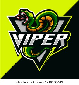 Viper Snake Mascot Esport Vector Logo Stock Vector (Royalty Free ...