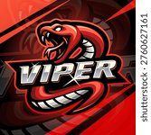 Viper snake mascot logo design