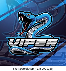 viper snake mascot logo design